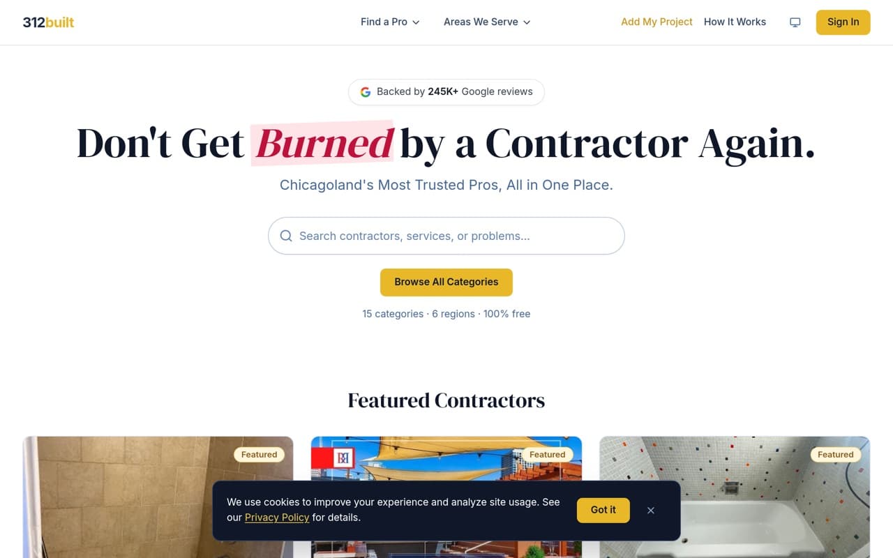 312 Built — website preview