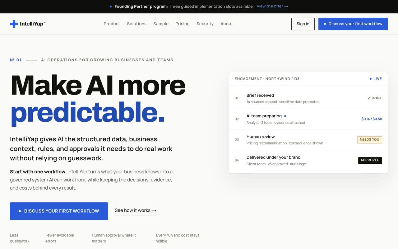IntelliYap — website preview